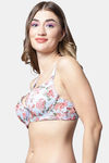 PrettyCat Padded Plunge Wired 3/4th Coverage T-Shirt Bra - Light Blue — thumbnail 3